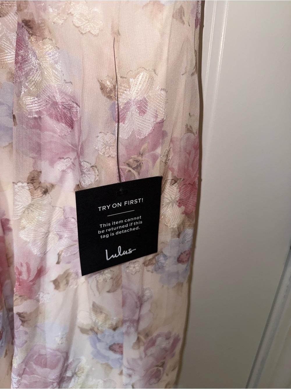 LuLu’s | Fresh Florals Cream Floral Print Puff Sleeve Mini Dress | Size XL | NWT - Picture 6 of 9